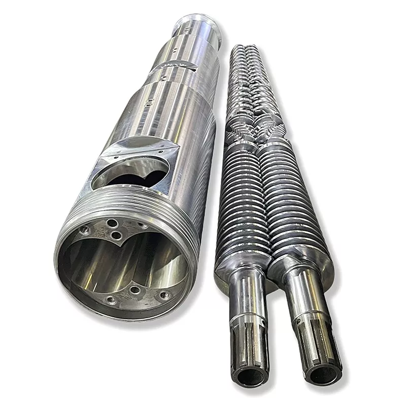 Bimetallic kerucut Kembar screw
